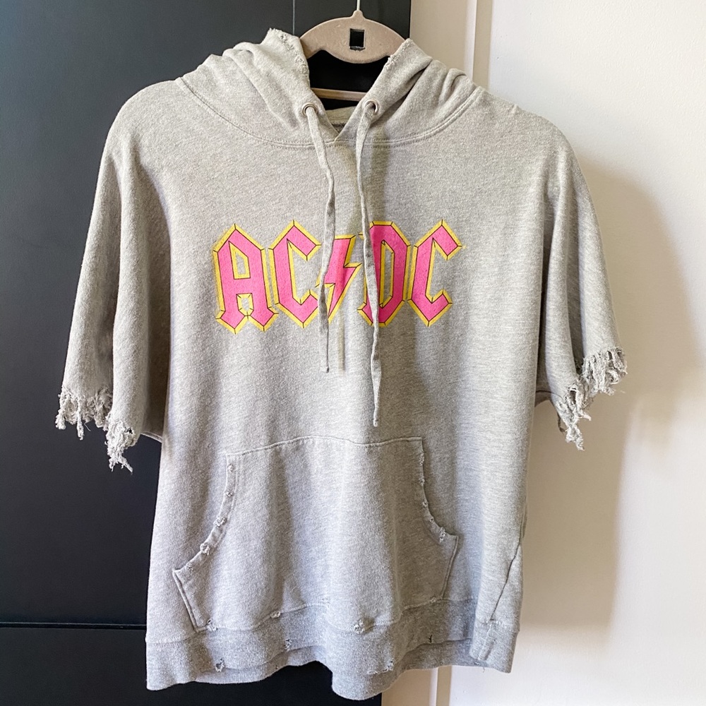 Lauren Moshi AC/DC gray hoodie MEDIUM